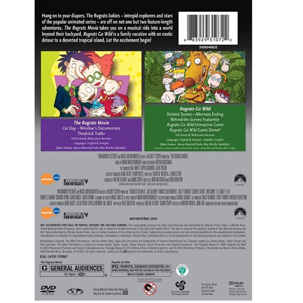 Rug Rats Double Feature dvd - Picture 2 of 2